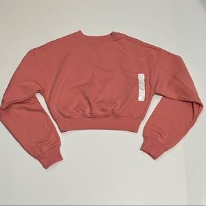 Wild Fable Pink Crop Long Sleeve Sweat Shirt Size XS
